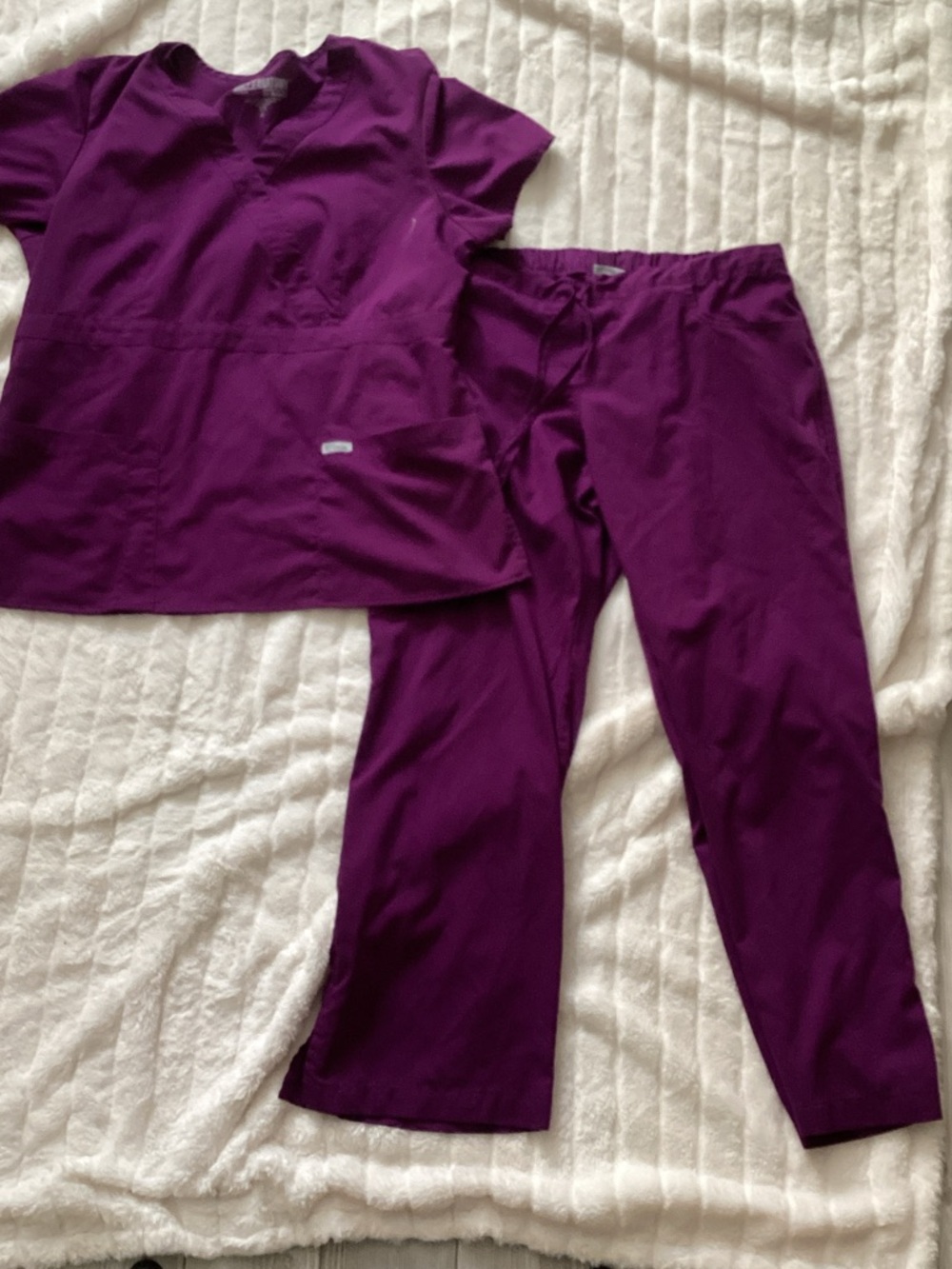 Grey's Anatomy Women's Scrub Set in Deep Purple